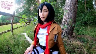 Mikasa from AoT takes a huge load by Virtual Geisha #1